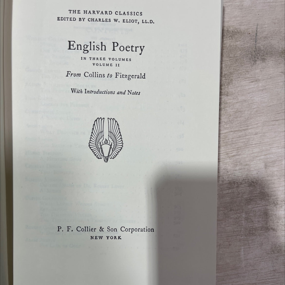 english poetry in three volumes volume ii from collins to fitzgerald with introductions and notes book, by charles w. image 2
