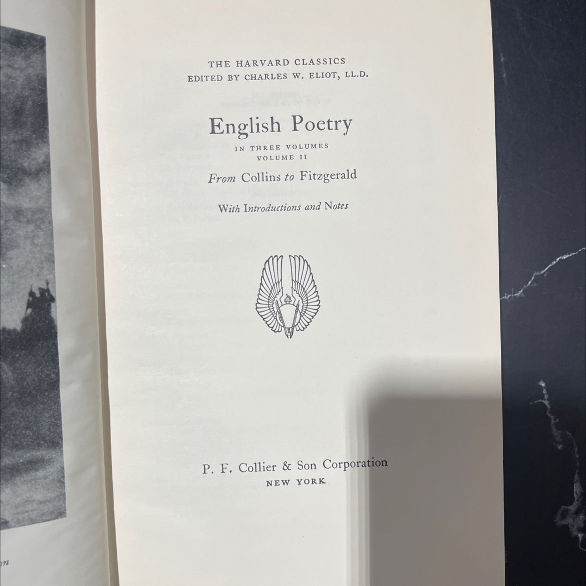 english poetry in three volumes volume ii from collins to fitzgerald book, by charles w. eliot, 1969 Hardcover image 2