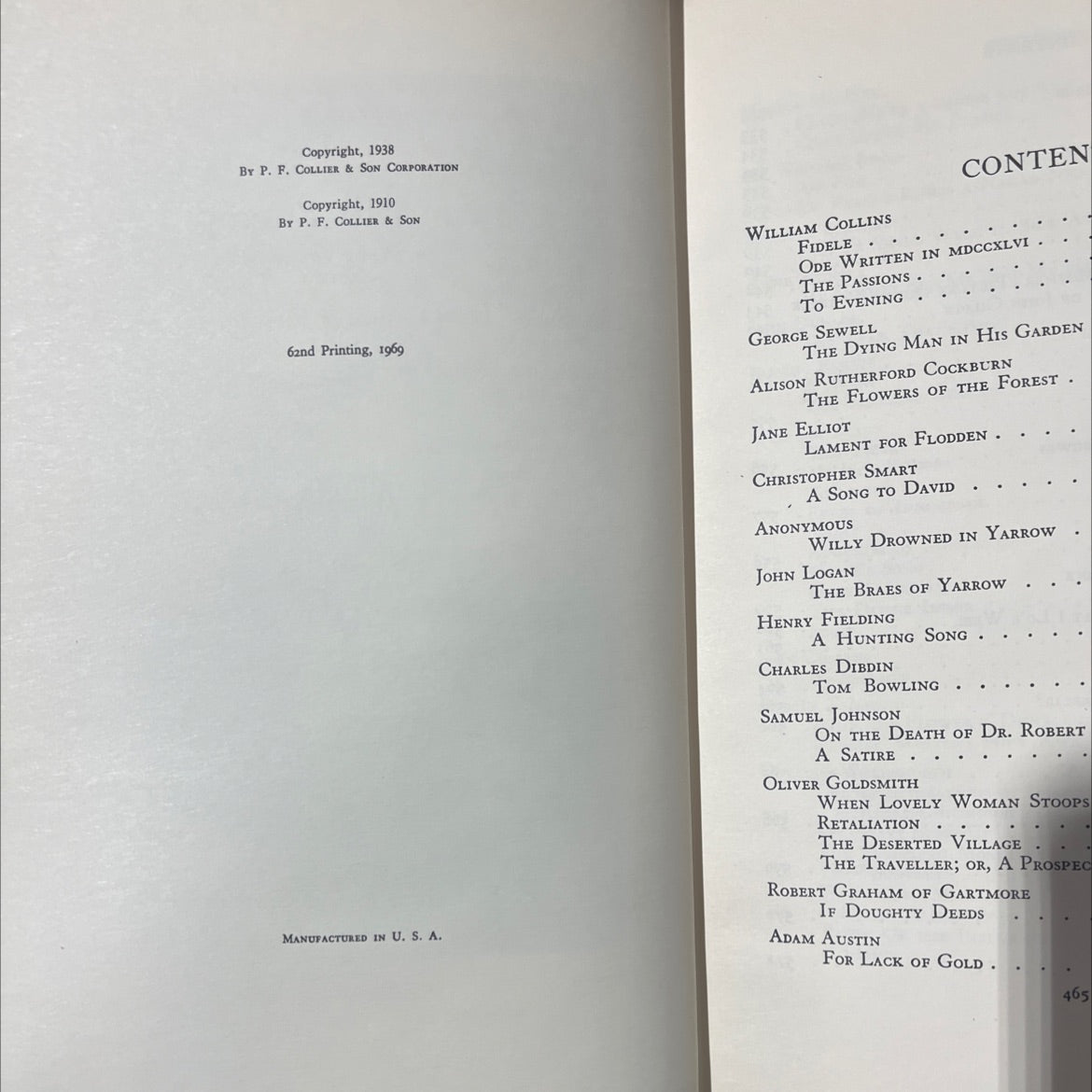 english poetry in three volumes volume ii from collins to fitzgerald book, by charles w. eliot, 1969 Hardcover image 3