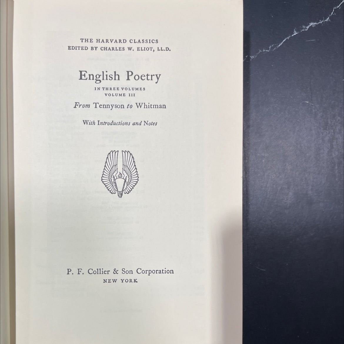 english poetry in three volumes volume iii from tennyson to whitman book, by unknown, 1938 Hardcover image 2