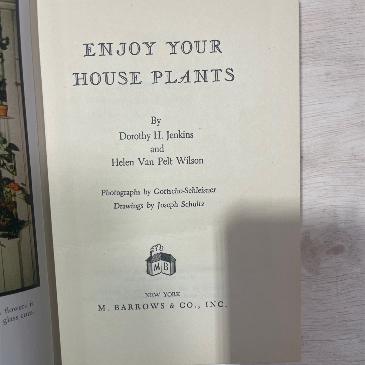enjoy your house plants book, by dorothy h. jenkins and helen van pelt wilson, 1944 Hardcover, Antique image 2