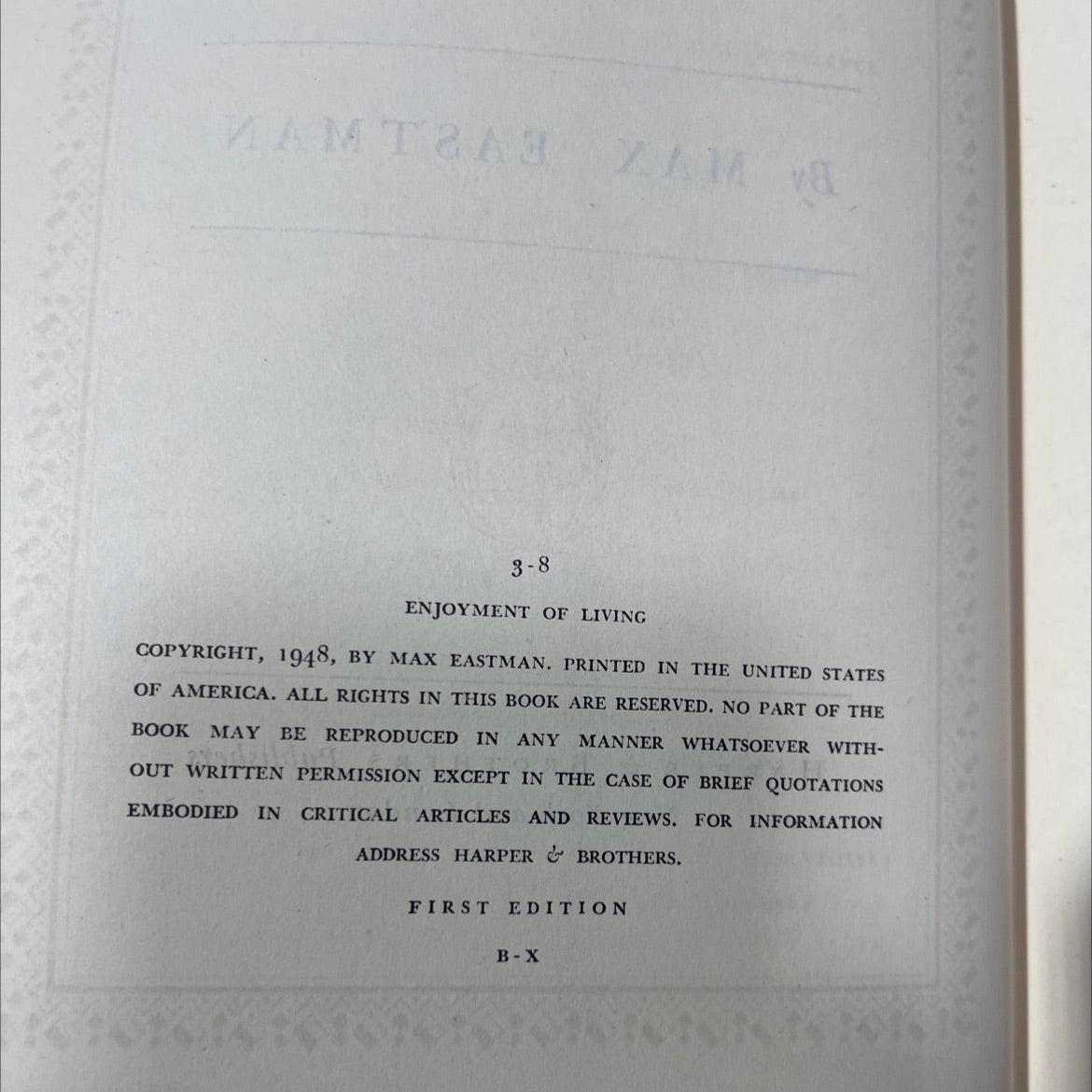 enjoyment of living book, by max eastman, 1948 Hardcover image 3