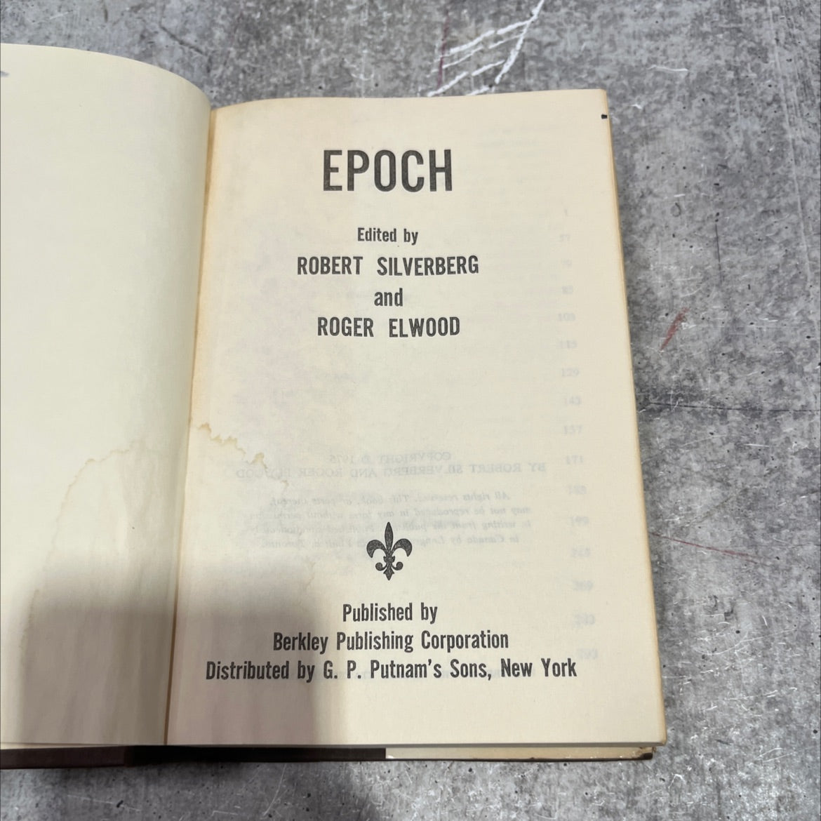 epoch book, by robert silverberg, roger elwood, 1975 Hardcover image 2