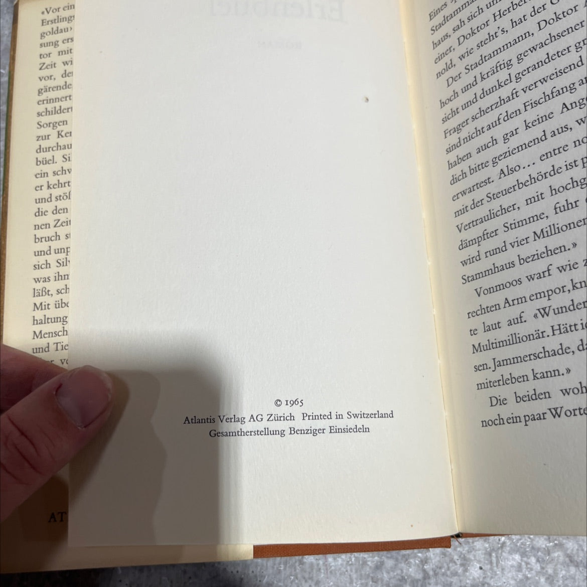 erlenbüel book, by meinrad inglin, 1965 Hardcover image 3