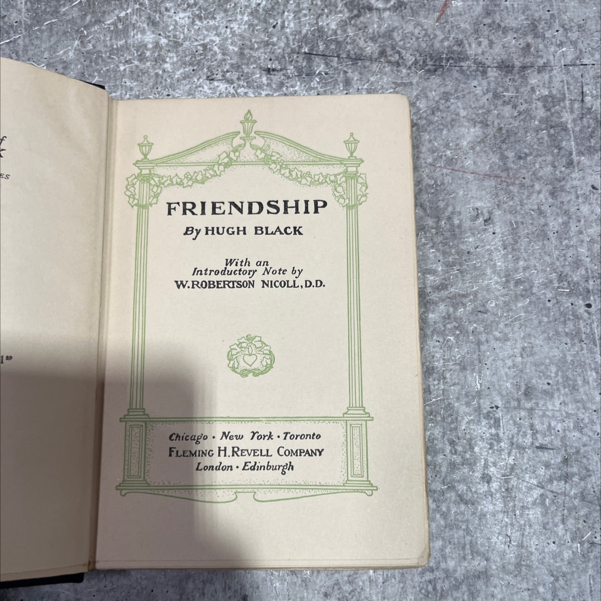 es friendship book, by hugh black, 1903 Hardcover image 2