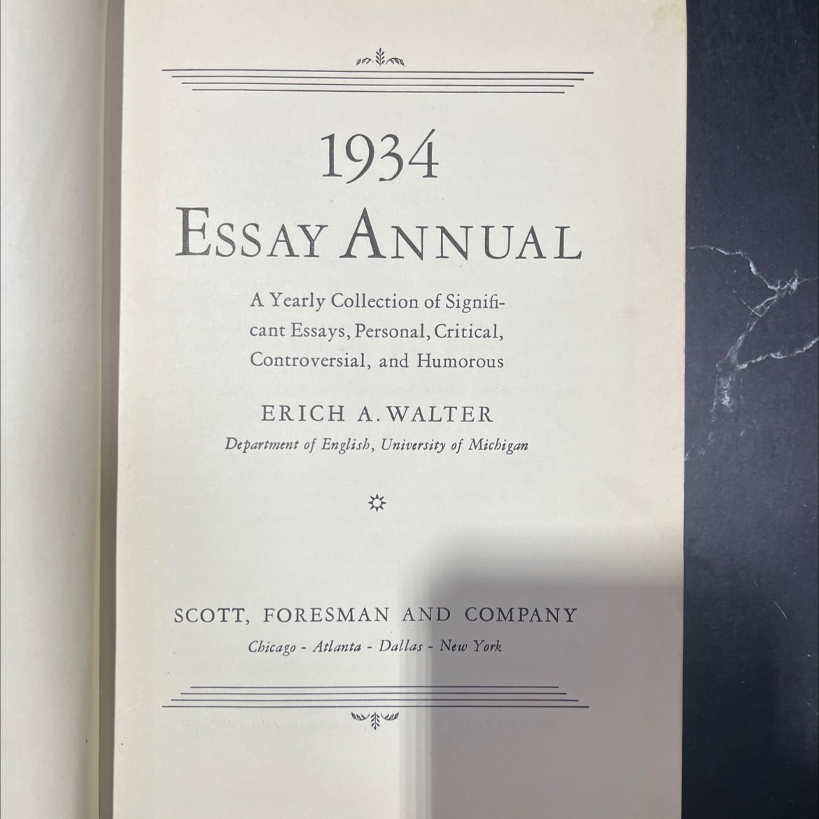 essay annual a yearly collection of significant essays personal critical controversial and humorous book, by erich a. image 2