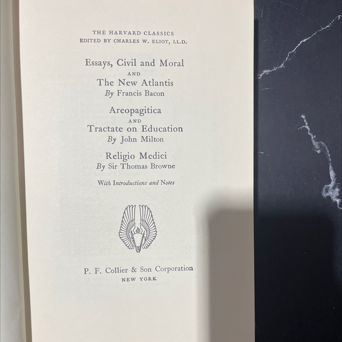 essays, civil and moral and the new atlantis book, by francis bacon, john milton, sir thomas browne, 1937 Hardcover image 2