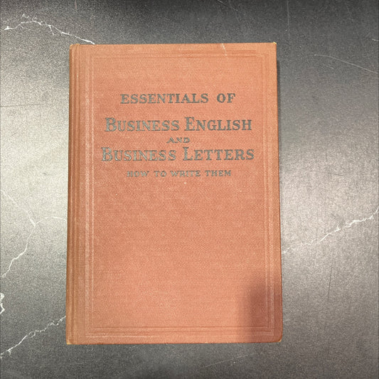 essentials of business english book, by benjamin j. campbell, bruce l. vass, 1935 Hardcover, Antique image 1