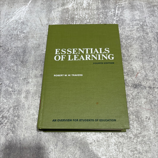 essentials of learning book, by Robert M. W. Travers, 1977 Hardcover image 1