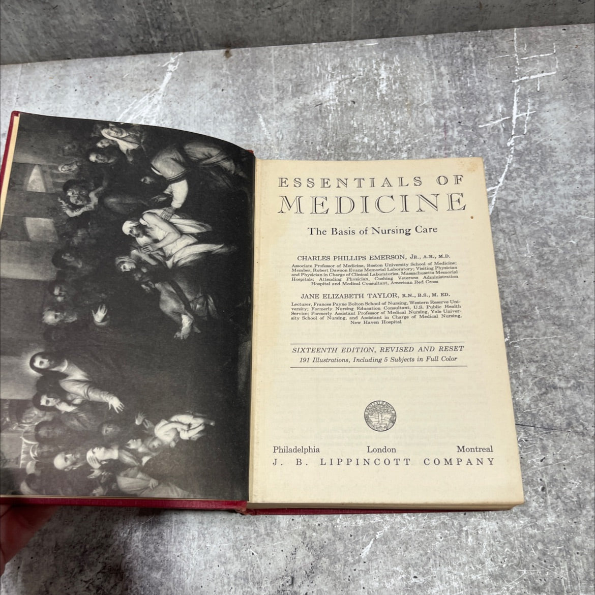 essentials of medicine the basis of nursing care book, by charles phillips emerson jr., jane elizabeth taylor, 1950 image 2