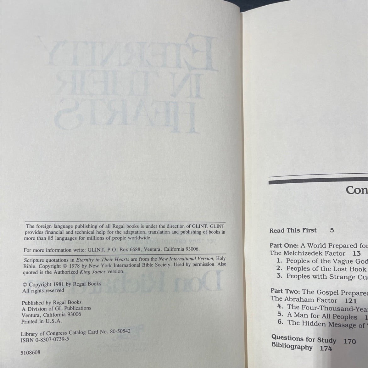 eternity in their hearts book, by Don Richardson, 1981 Hardcover image 3