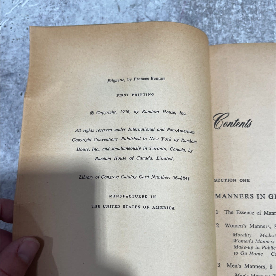 etiquette the complete modern guide for day-to-day living the correct way book, by frances benton, 1956 Hardcover image 3