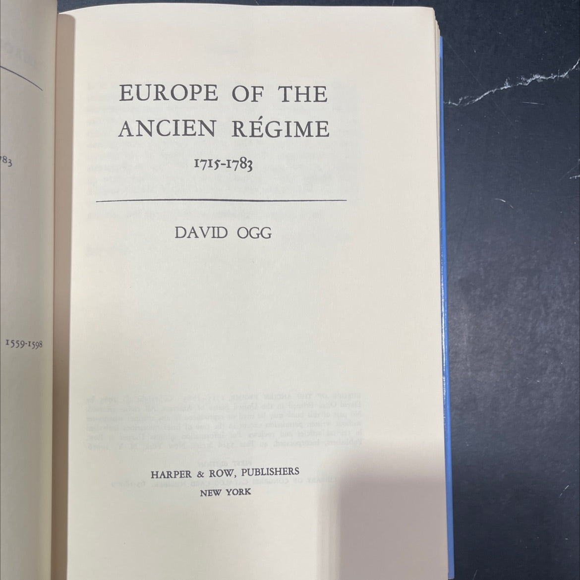 europe of the ancien regime 1715-1783 book, by David Ogg, 1965 Hardcover image 2