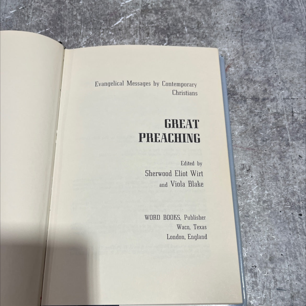 evangelical messages by contemporary christians great preaching book, by sherwood eliot wirt and viola blake, 1970 image 2