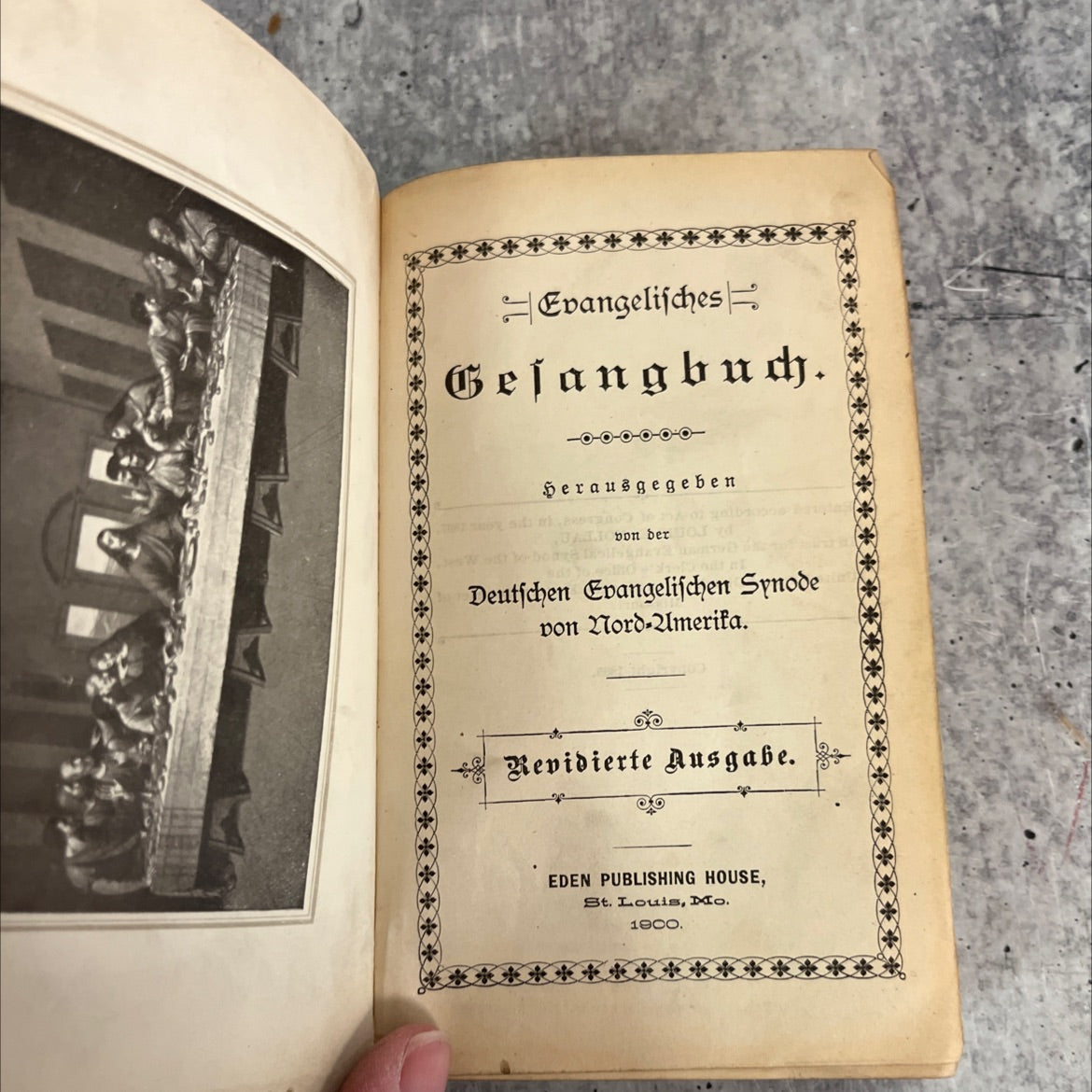 evangelisches gesangbuch book, by german evangelical synod of north america, 1900 Hardcover image 2