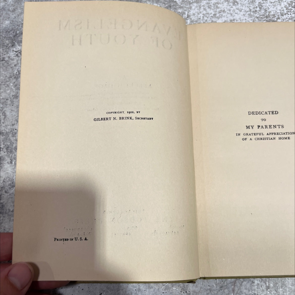 evangelism of youth book, by albert h. gage, 1922 Hardcover image 3
