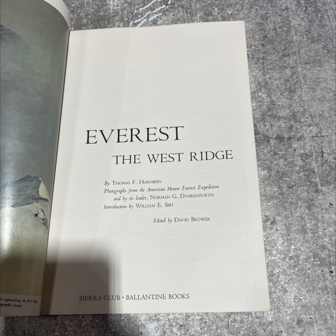 everest the west ridge book, by thomas f. hornbein, 1968 Paperback image 2