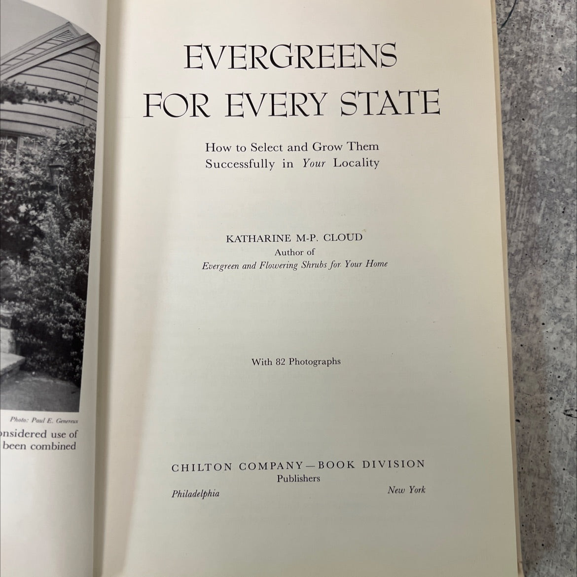 evergreens for every state how to select and grow them successfully in your locality book, by katharine m-p. cloud, image 2