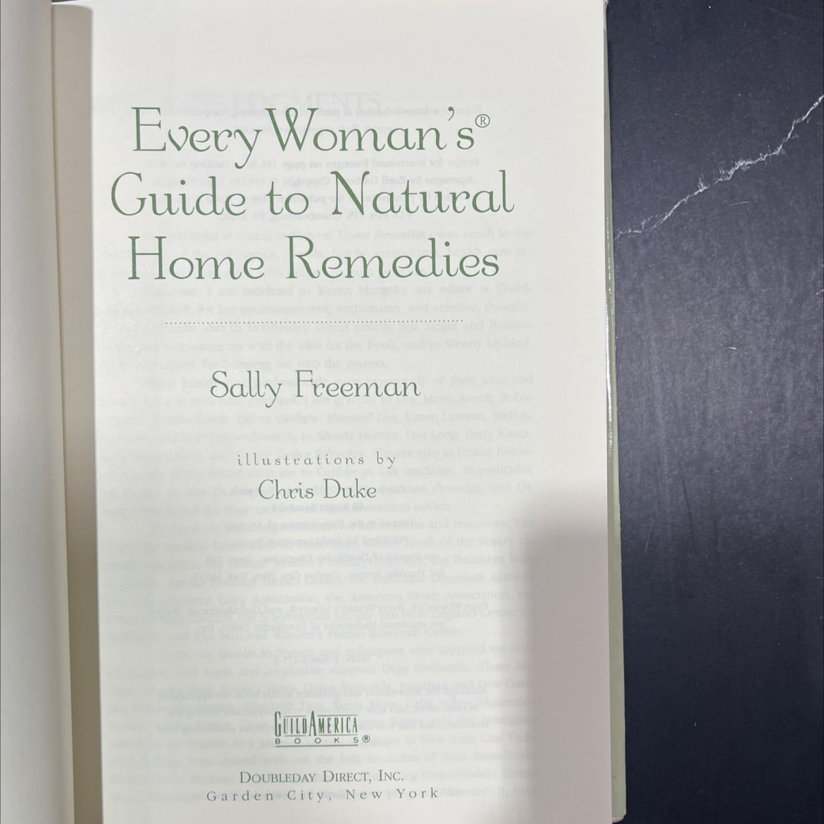 every woman's guide to natural home remedies book, by Sally Freeman, 1996 Hardcover image 2