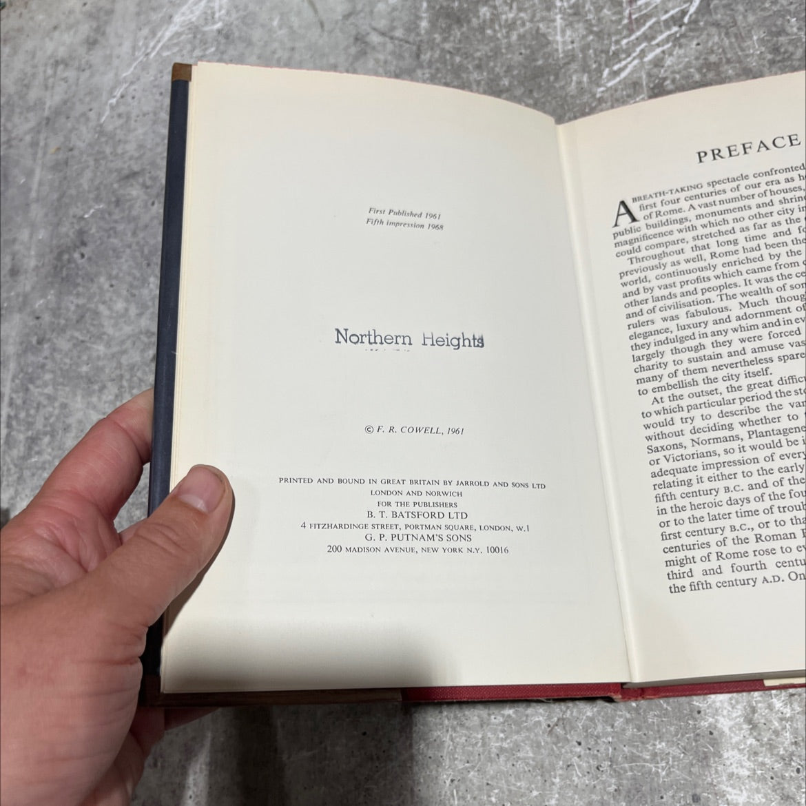 everyday life in ancient rome book, by f. r. cowell, 1968 Hardcover image 3