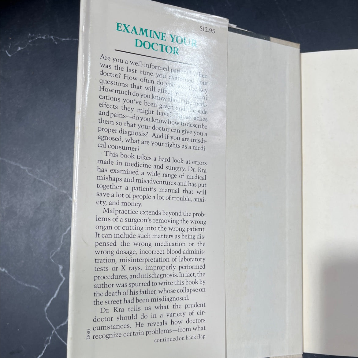 examine your doctor book, by siegfried j. kra, m.d., 1982 Hardcover image 4