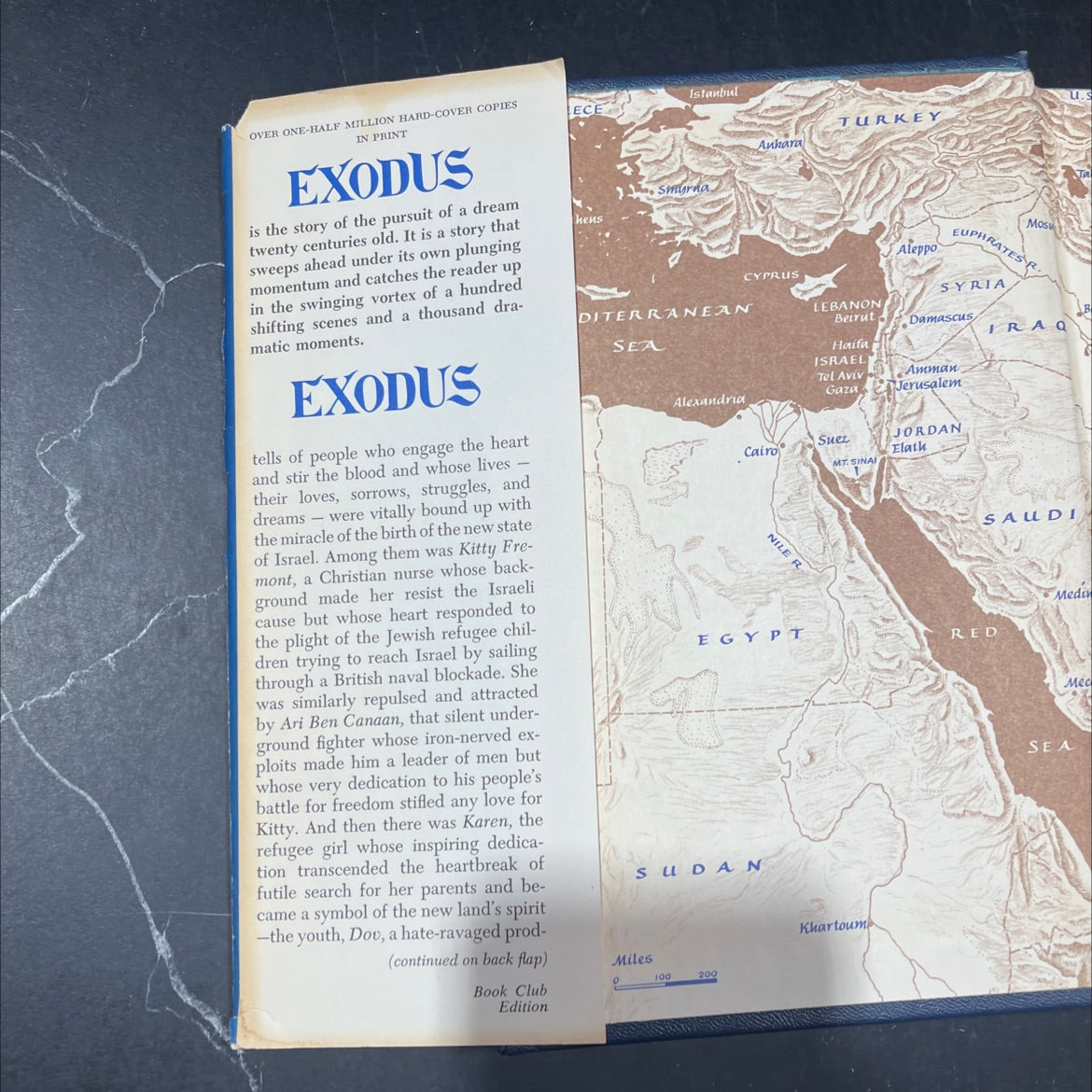 exodus book, by leon uris, 1958 Hardcover image 4