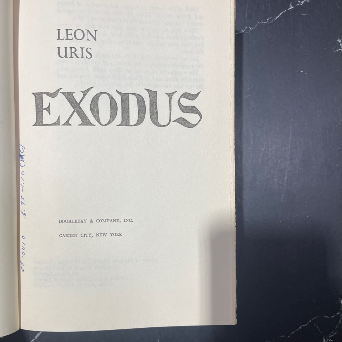 exodus book, by leon uris, 1958 Hardcover image 2