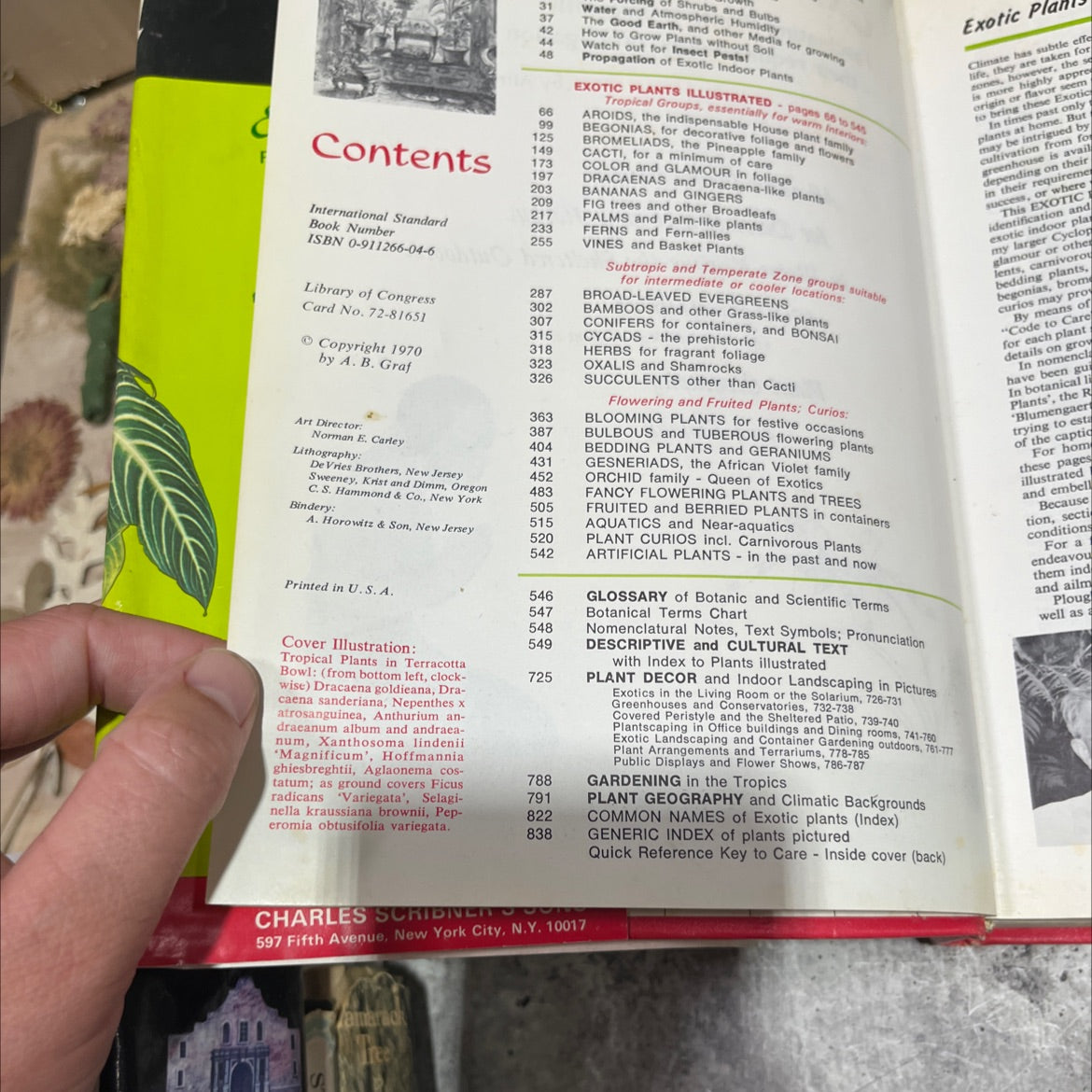 exotic plant manual book, by alfred byrd graf, 1970 Hardcover image 3