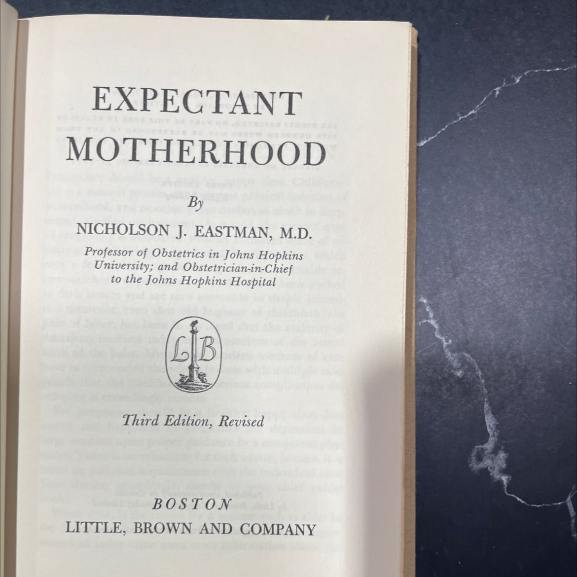 expectant motherhood book, by nicholson j. eastman, m.d., 1957 Hardcover image 2