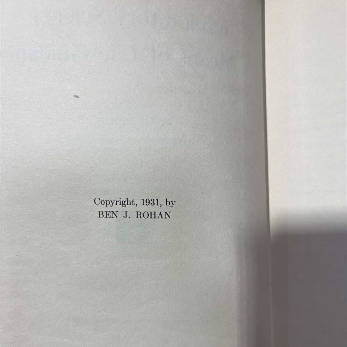 exploratory science a means of life guidance book, by ben j. rohan, 1931 Hardcover image 3