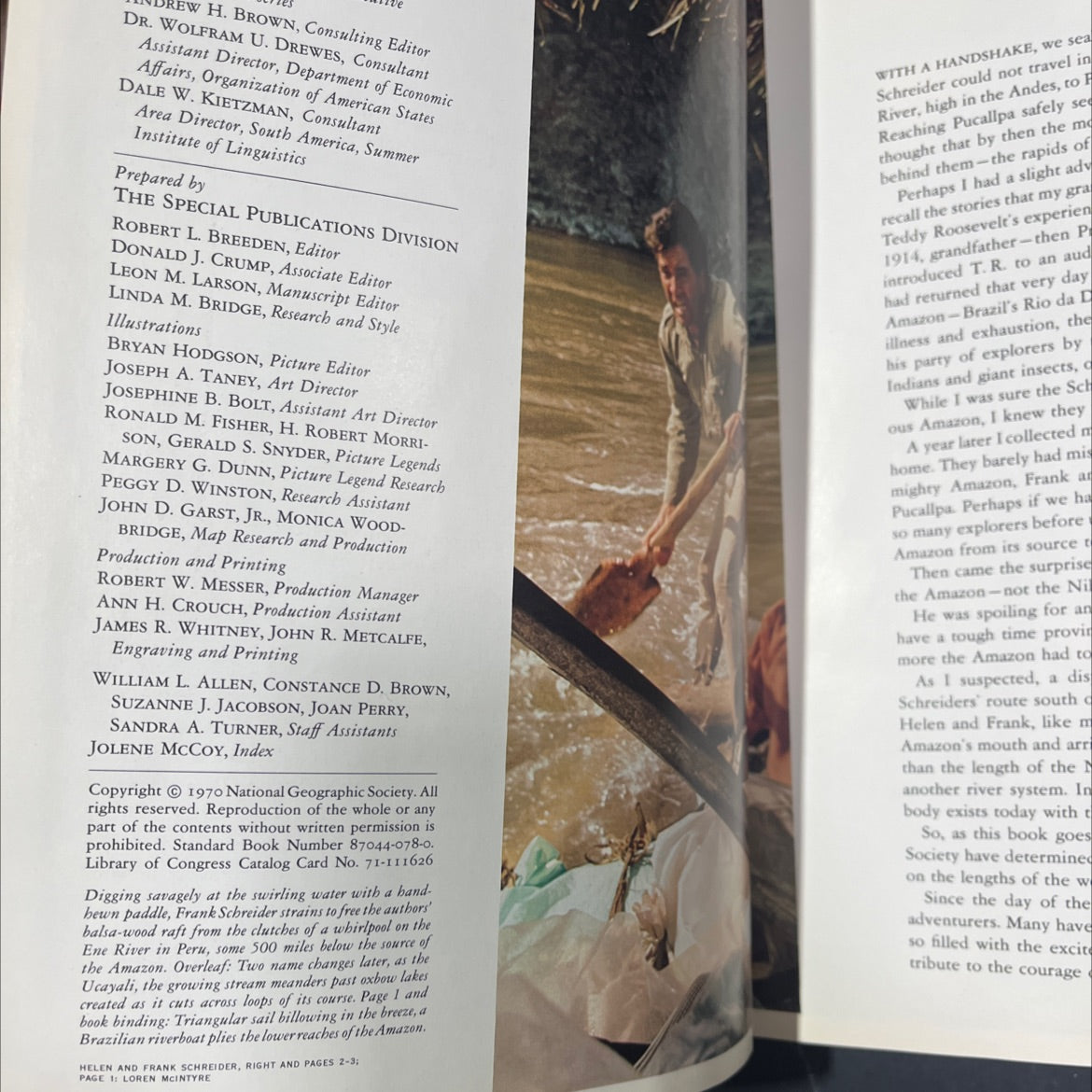 exploring the amazon book, by helen and frank schreider, 1970 Hardcover image 3