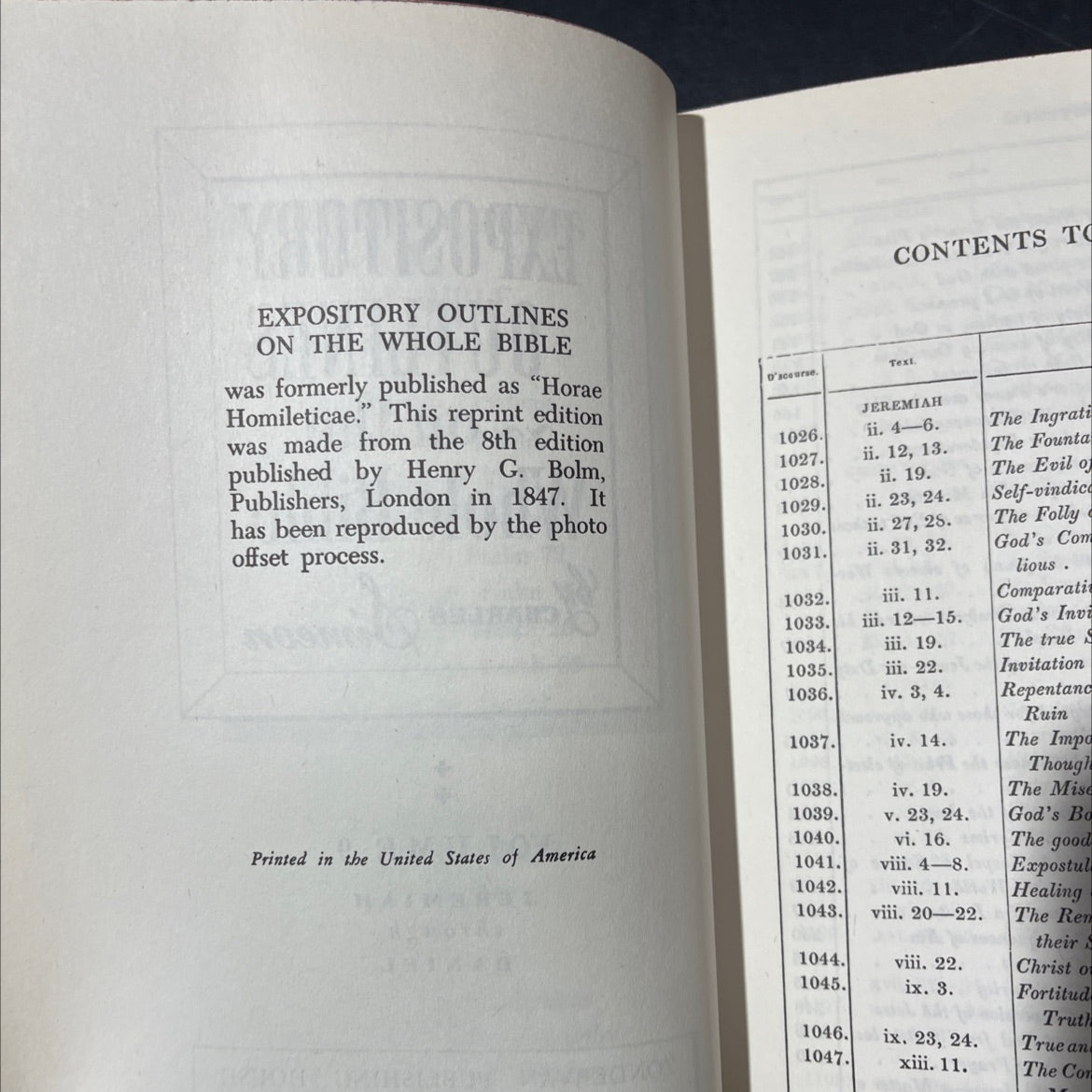 expository outlines on the whole bible book, by charles simeon, 1956 Hardcover image 3