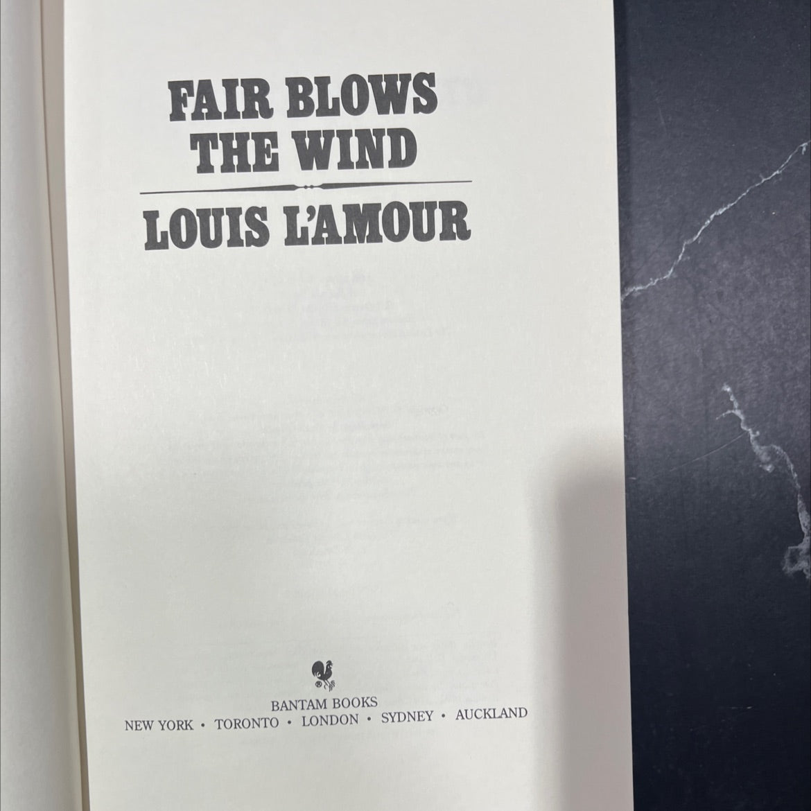 fair blows the wind book, by louis l'amour, 1978 Leather image 2