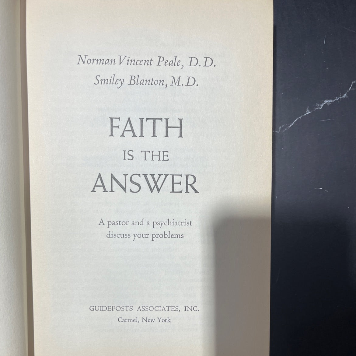 faith is the answer book, by Norman Vincent Peale, D.D. Smiley Blanton, M.D., 1955 Hardcover image 2