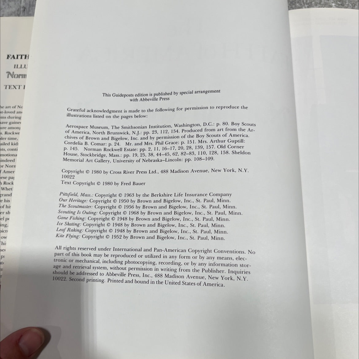 faith of america book, by fred bauer, 1980 Hardcover image 3