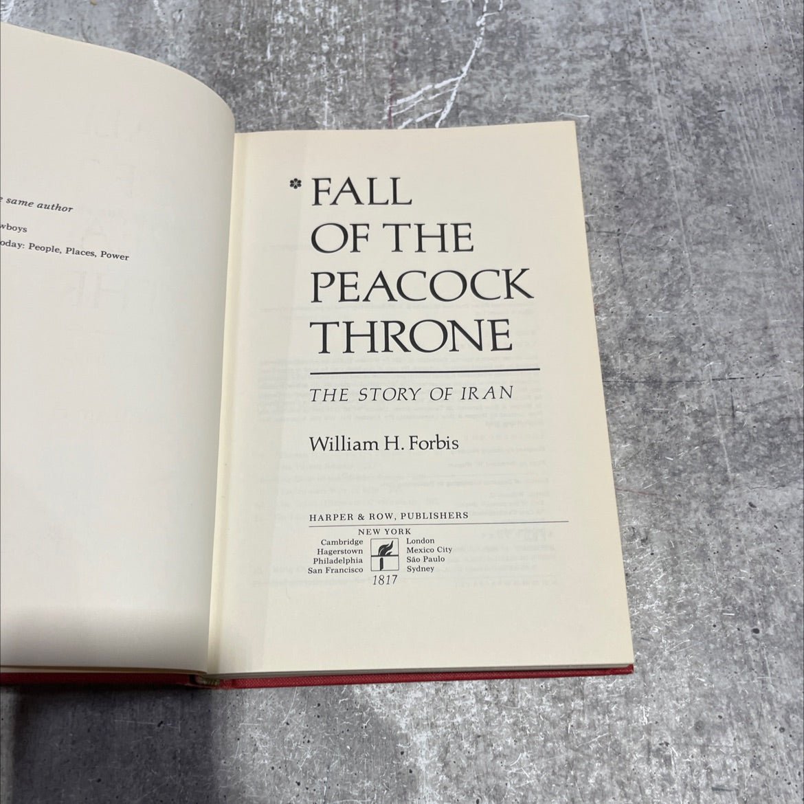 fall of the peacock throne book, by William H. Forbis, 1980 Hardcover image 2
