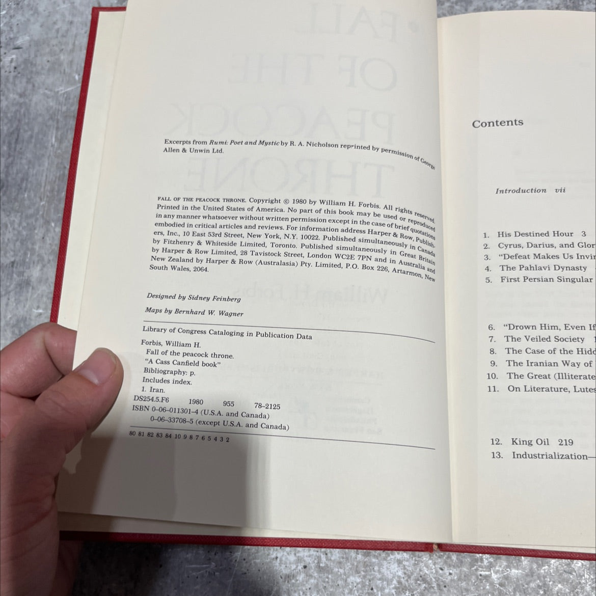 fall of the peacock throne book, by William H. Forbis, 1980 Hardcover image 3