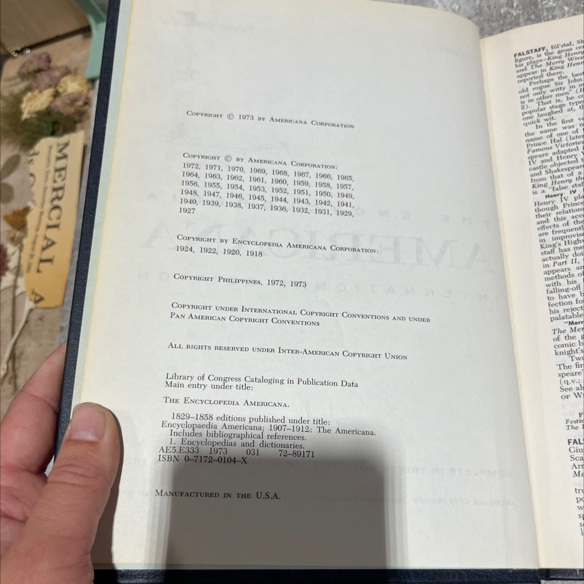 falstaff to francke book, by unknown, 1973 Hardcover image 3