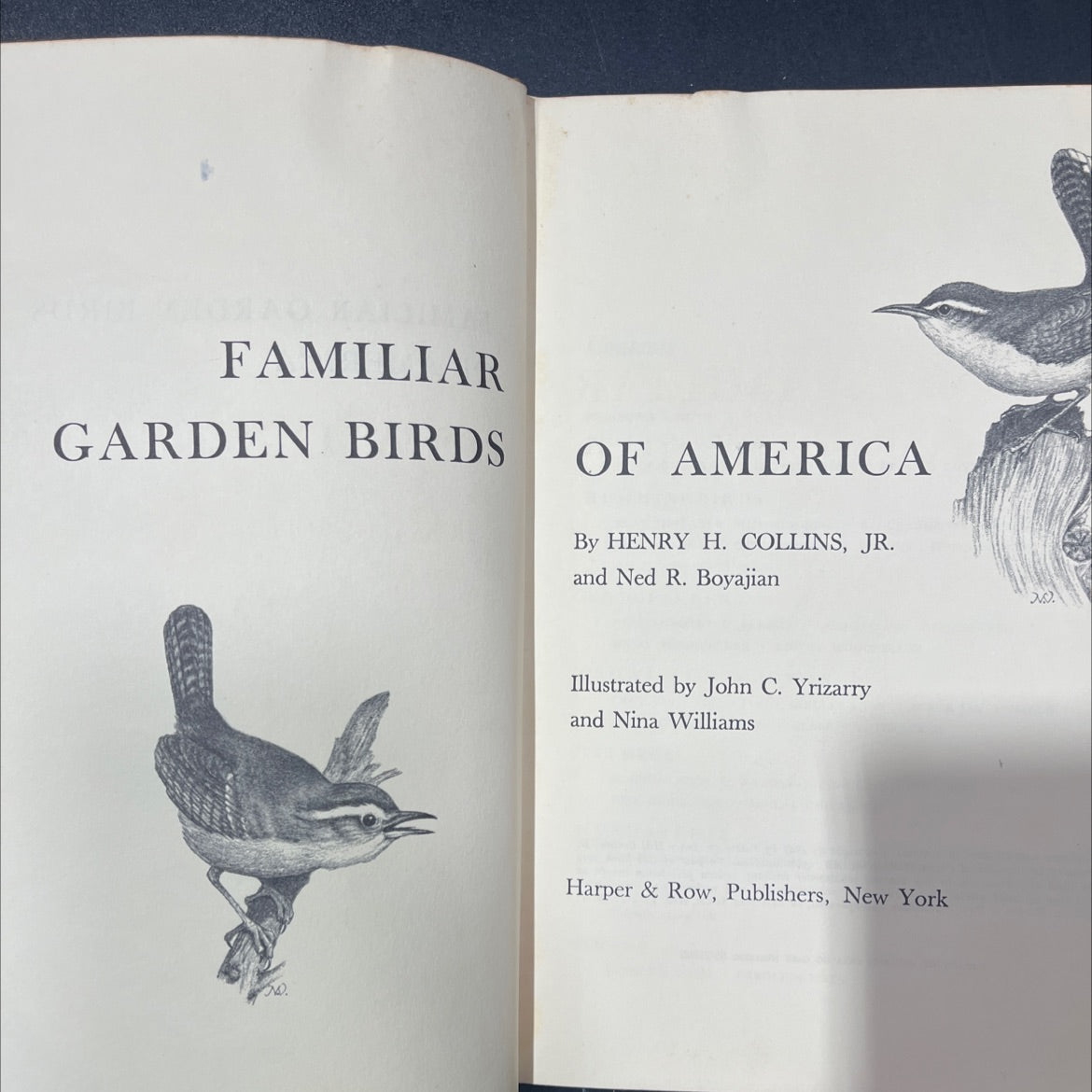 familiar garden birds of america book, by henry h. collins, jr. and ned r. boyajian, 1965 Hardcover image 2