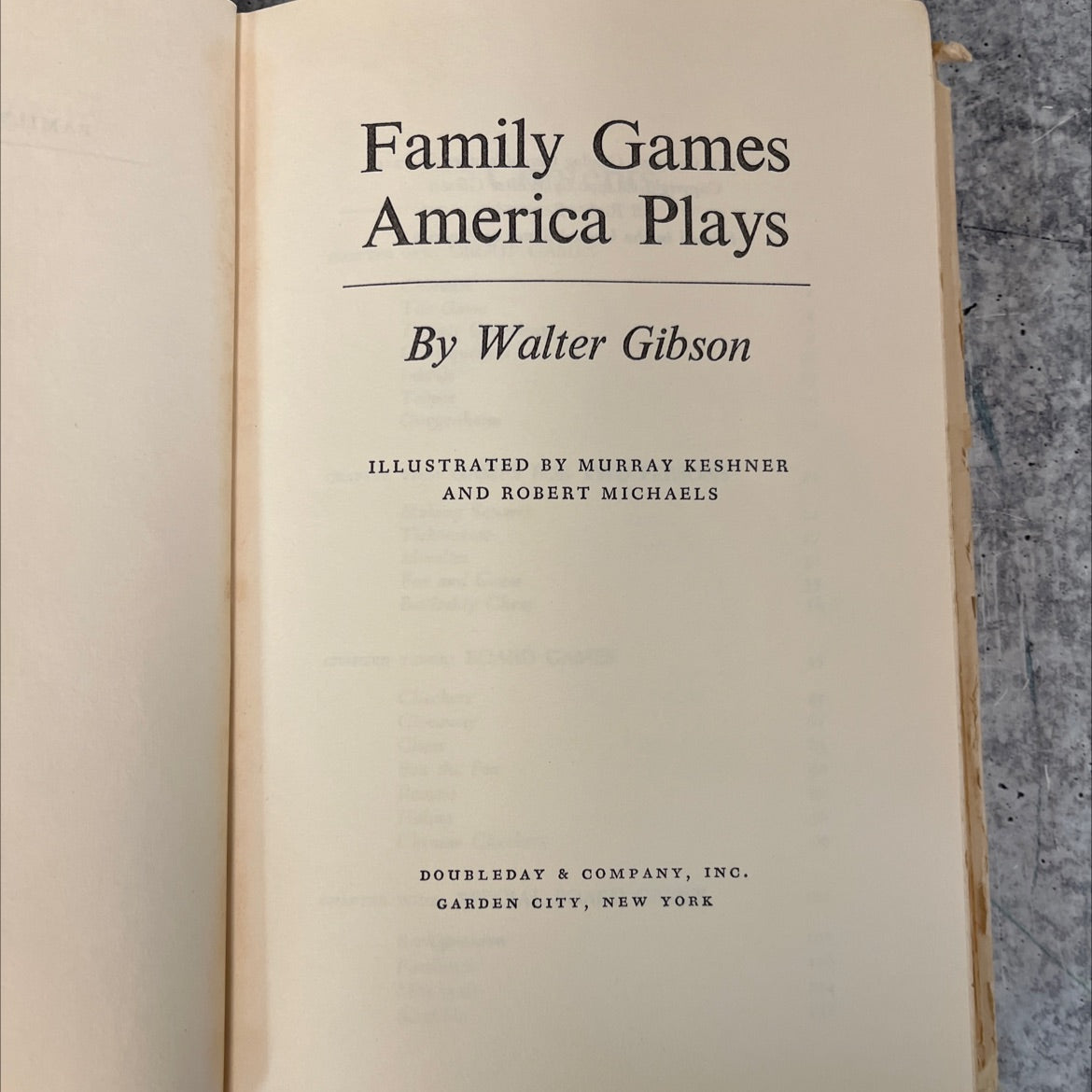 family games america plays book, by walter gibson, 1970 Hardcover, Vintage image 2