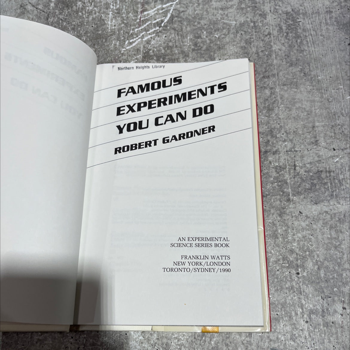 famous experiments you can do book, by Robert Gardner, 1990 Hardcover image 2