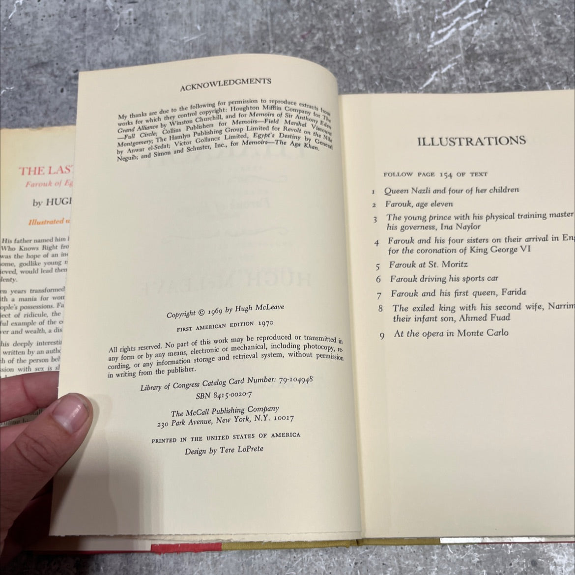 farouk of egypt book, by hugh mcleave, 1970 Hardcover image 3