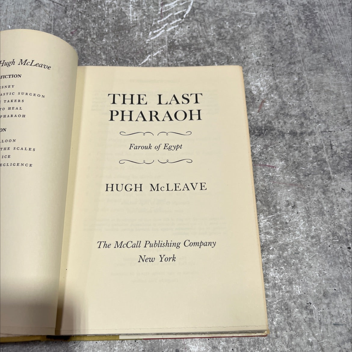 farouk of egypt book, by hugh mcleave, 1970 Hardcover image 2