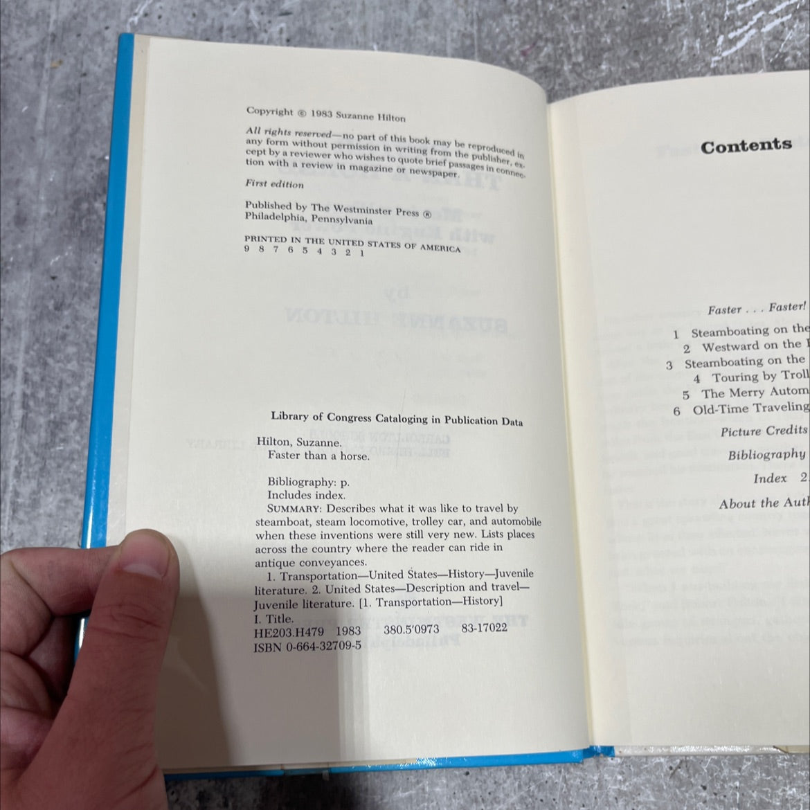 faster than a horse book, by suzanne hilton, 1983 Hardcover image 3