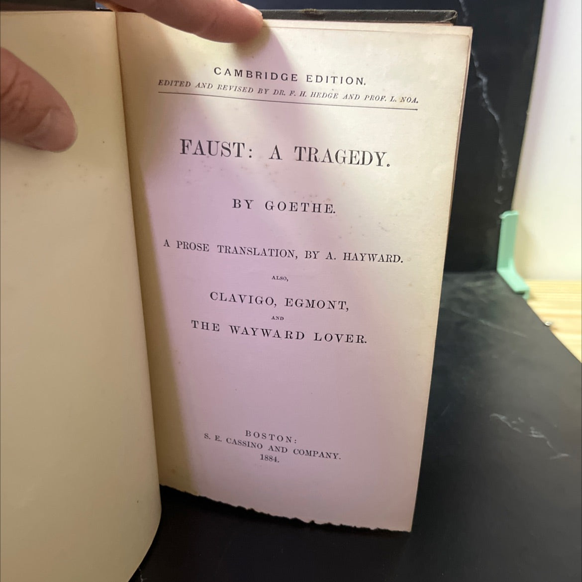 faust: a tragedy book, by johann wolfgang von goethe, 1884 Hardcover image 2