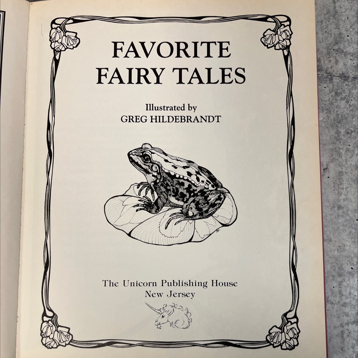 favorite fairy tales book, by Greg Hildebrandt, 1992 Hardcover image 2