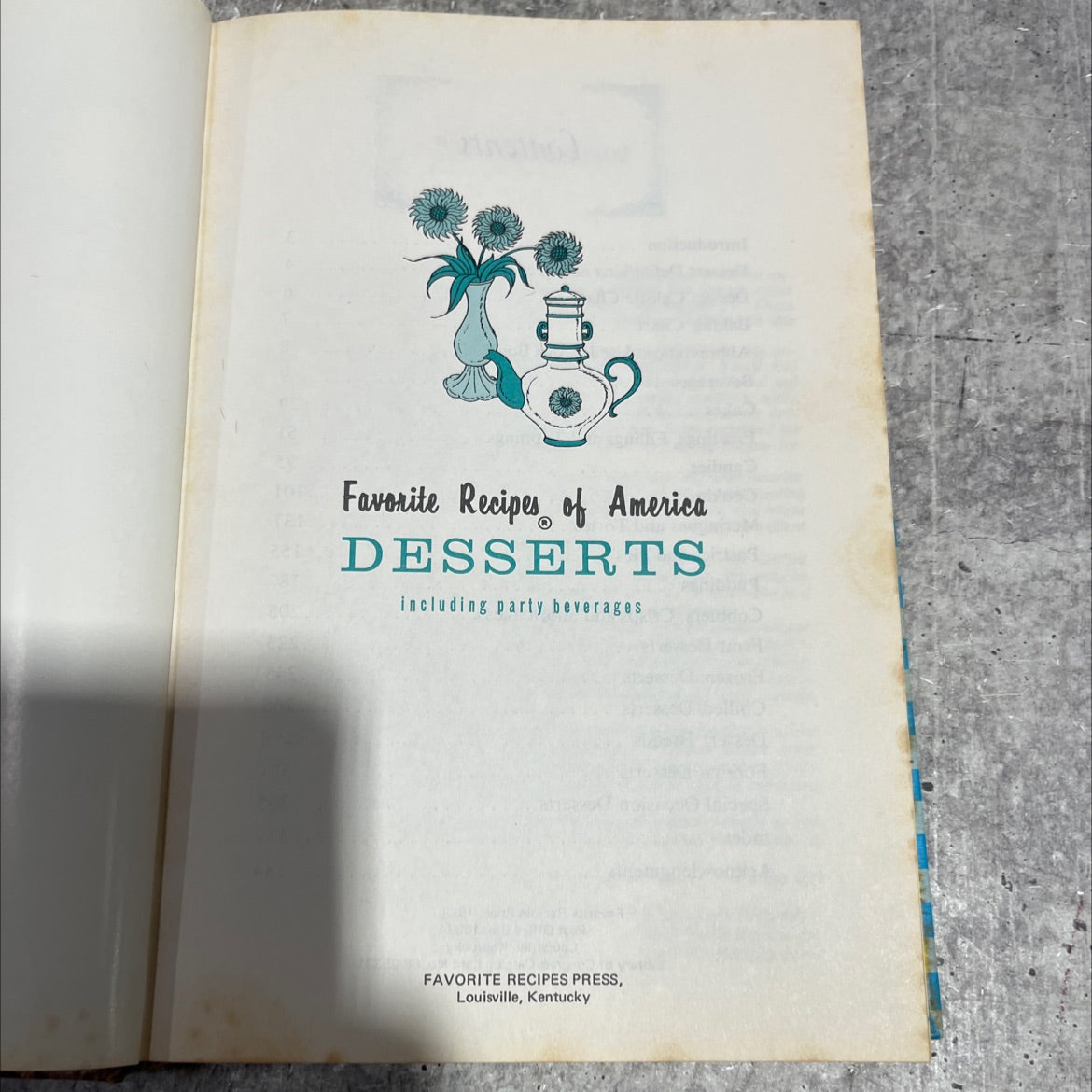 favorite recipes of america desserts including party beverages book, by unknown, 1968 Hardcover image 2