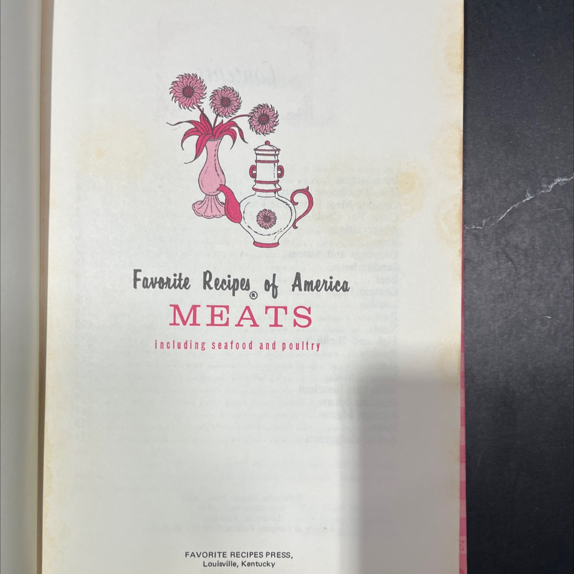 favorite recipes of america meats including seafood and poultry book, by unknown, 1968 Hardcover image 2