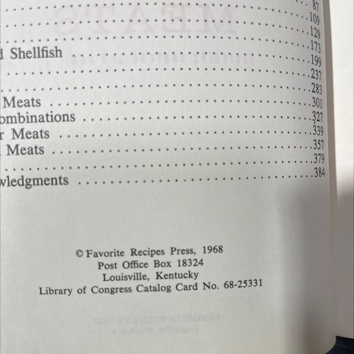 favorite recipes of america meats including seafood and poultry book, by unknown, 1968 Hardcover image 3