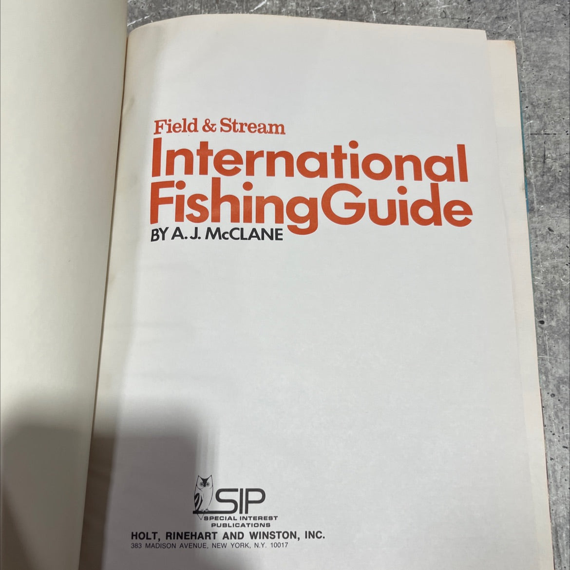 field & stream international fishing guide book, by A.J. McClane, 1971 Hardcover image 2